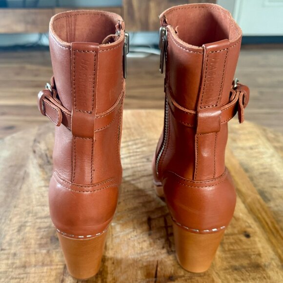 NWOT Swedish Hasbeens Jodhpur clog boots in Cognac, size 39 - Picture 5 of 9